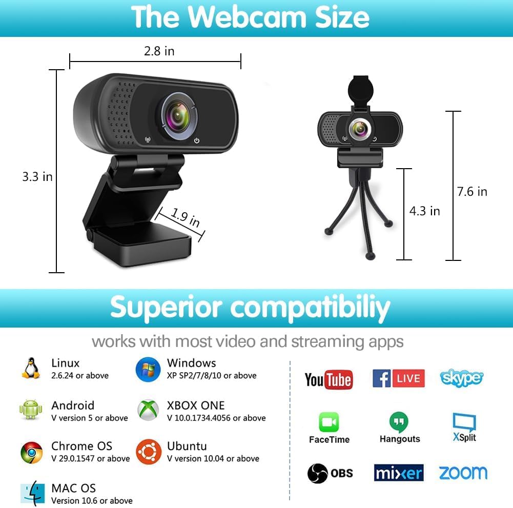 その他 HD PC CAMERA Amazon.com: Webcam HD 1080p ,Live Streaming HD Camera with Stereo