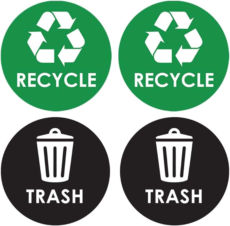 trash can labels