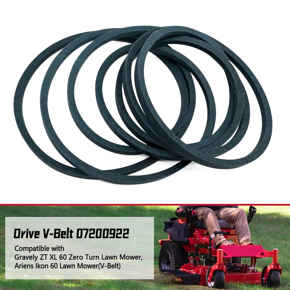 V-Belt Drive Belt 07200922 Compatible with Ariens Ikon 60 Gravely ZT XL 60 Zero Turn Lawn Mower