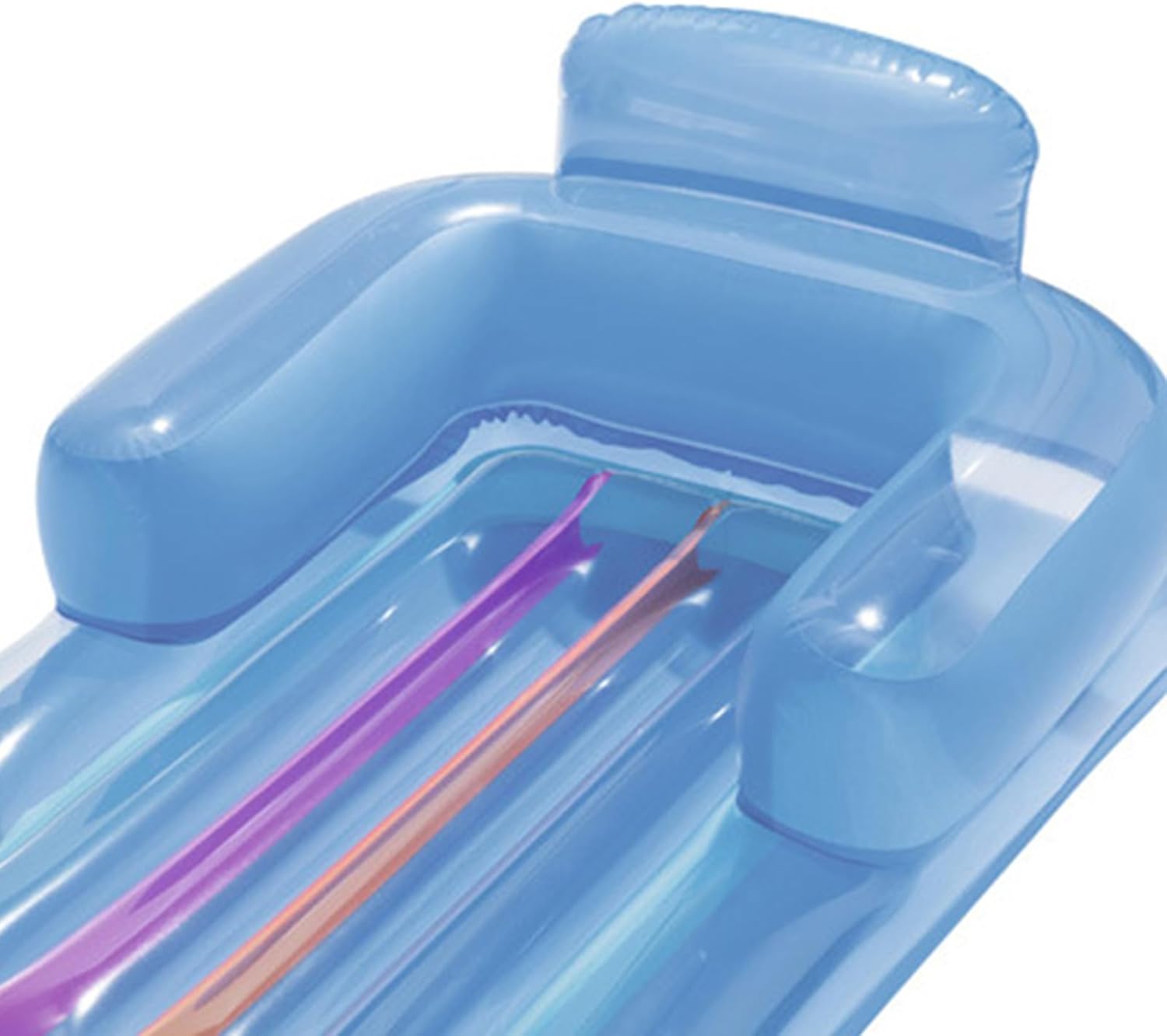 Inflatable Pool Float Water Hammock Pool Loungers Float with Cup Holder Headrests & Backrest Air Mattress Sleeping Bed