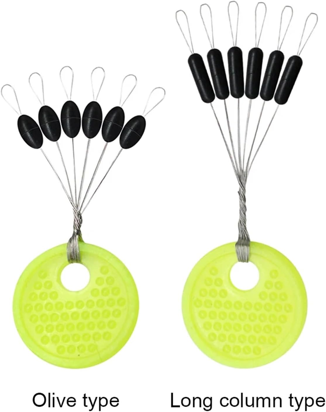 Bobber Stopper 300PCS Rubber Silicon Space Bean Sea Carp Fly Fishing Black Oval Stopper Float Bobber for Fishing