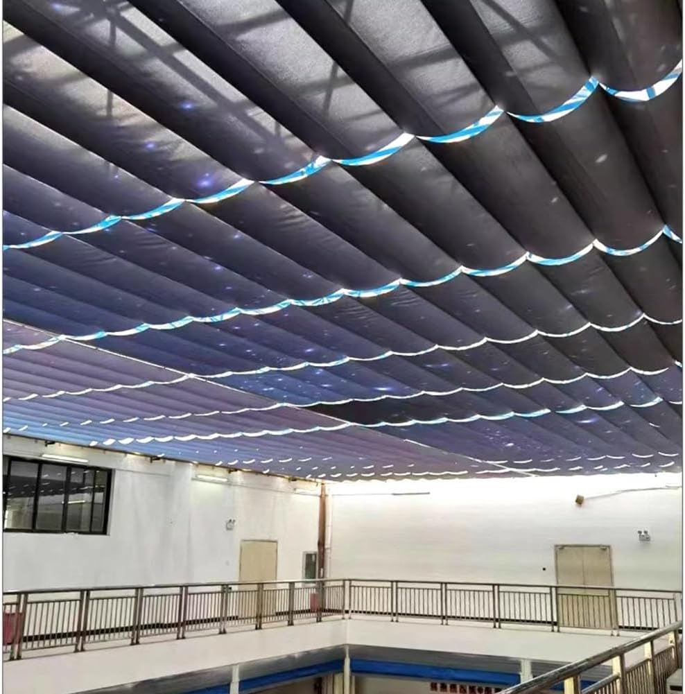 Retractable Waterproof Pergola Shade Cover for Deck & Patio - Outdoor Canopy Replacement Top, 0.6x5m Slide Wire Wave Shade Cloth, Ideal UV Protection & Sun Shade Solution