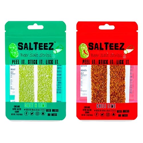 Salteez Beer Salt Strips: Real Salt & Lime Flavor Strips That Stick To Your Bottle cover