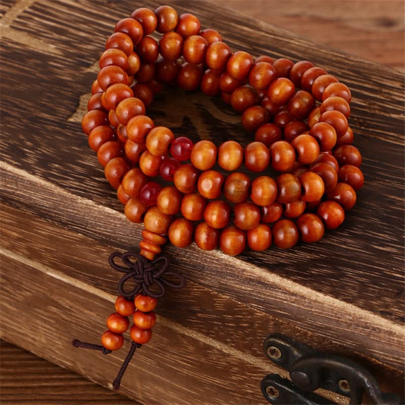Pulsera clásica de sándalo Natural de 108 Cuentas de 8mm, Pulsera de Yoga con Cuentas de oración de Madera de Buda Budista para Hombres, Collar Unisex de Mala