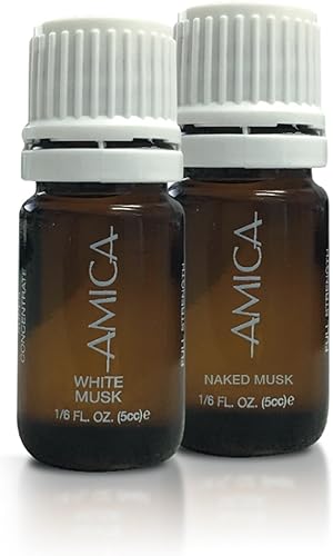 Amica - Paquete combinado de aceite de almizcle con almizcle blanco + almizcle desnudo