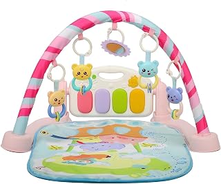 RWERA Baby Play Mat Gym & Fitness Rack with Hanging Rattles Lights & Musical Keyboard Mat Piano Toys for Babies (Baby Gym ... Price In India