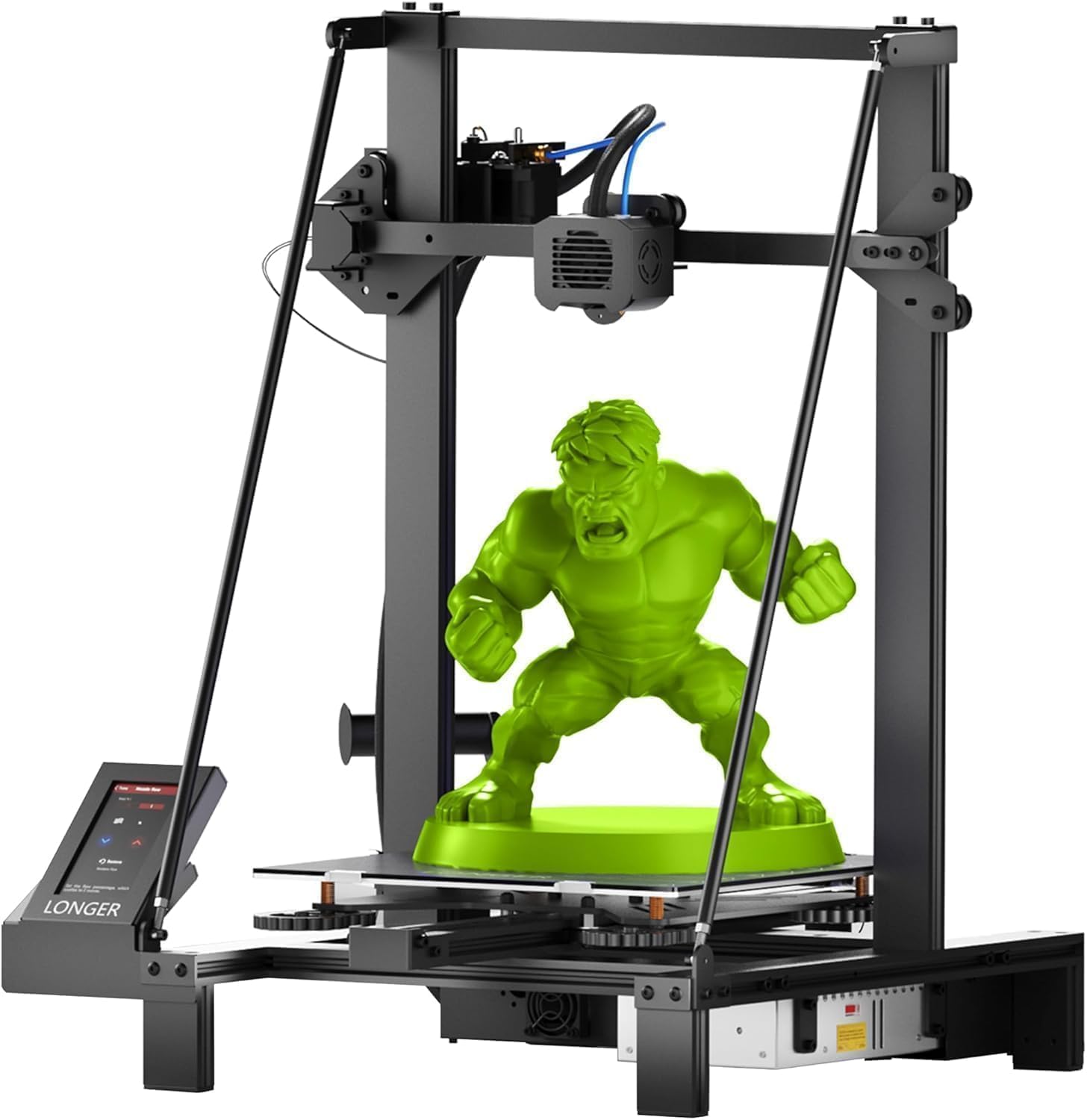 Longer 3D Drucker LK5 Pro, Große, 3D Printer mit 4,3 Zoll Touchscreen, Open Source, Verbessertes Doppelgebläse-Kit, 0,1mm Präzise, 32-Bit Mainboard,Druckgröße 30X30X40CM