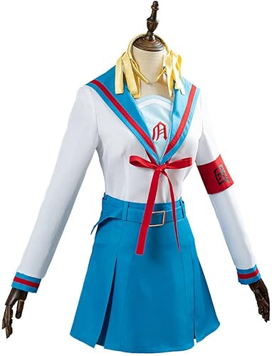Miniatura 5 de Weixu Anime Suzumiya Haruhi No Yuuutsu Cosplay Suzumiya Haruhi Disfraz Jk Uniforme Superior Falda Traje de Halloween Carnaval