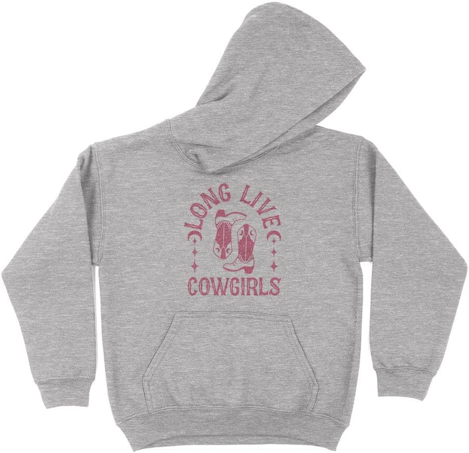 Pink Long Live Cowgirls Kids Hoodie Sweatshirt Youth