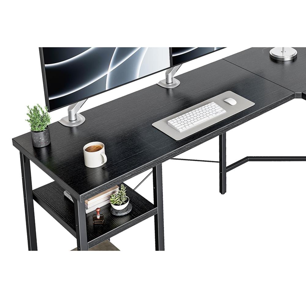 Amazon.com: CubiCubi L Shaped Desk, 59.1 Inch Reversible Corner