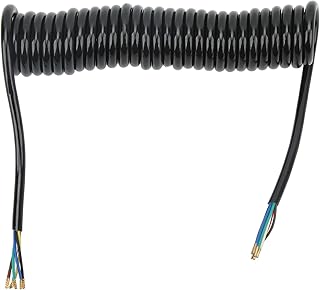 Extensión de Cable para Remolque 12.8 Pies 7 Núcleos PU Cable de Cobre Enrollado con Cables Codificados por Color para Camión de Remolque RV Inversor Solar