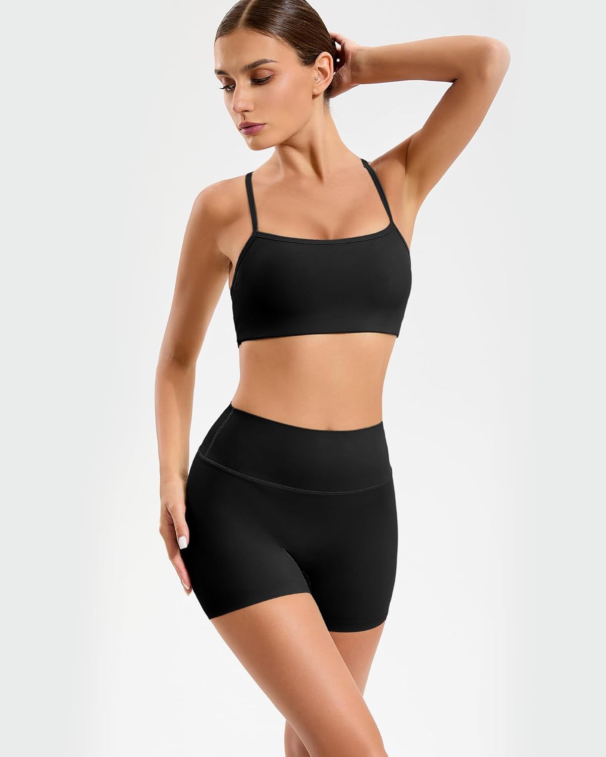 RIOJOY PURECOMFY Workout Shorts Women, High Waist Gym Shorts Women Biker Athletic Running Short for Womens - Image 3