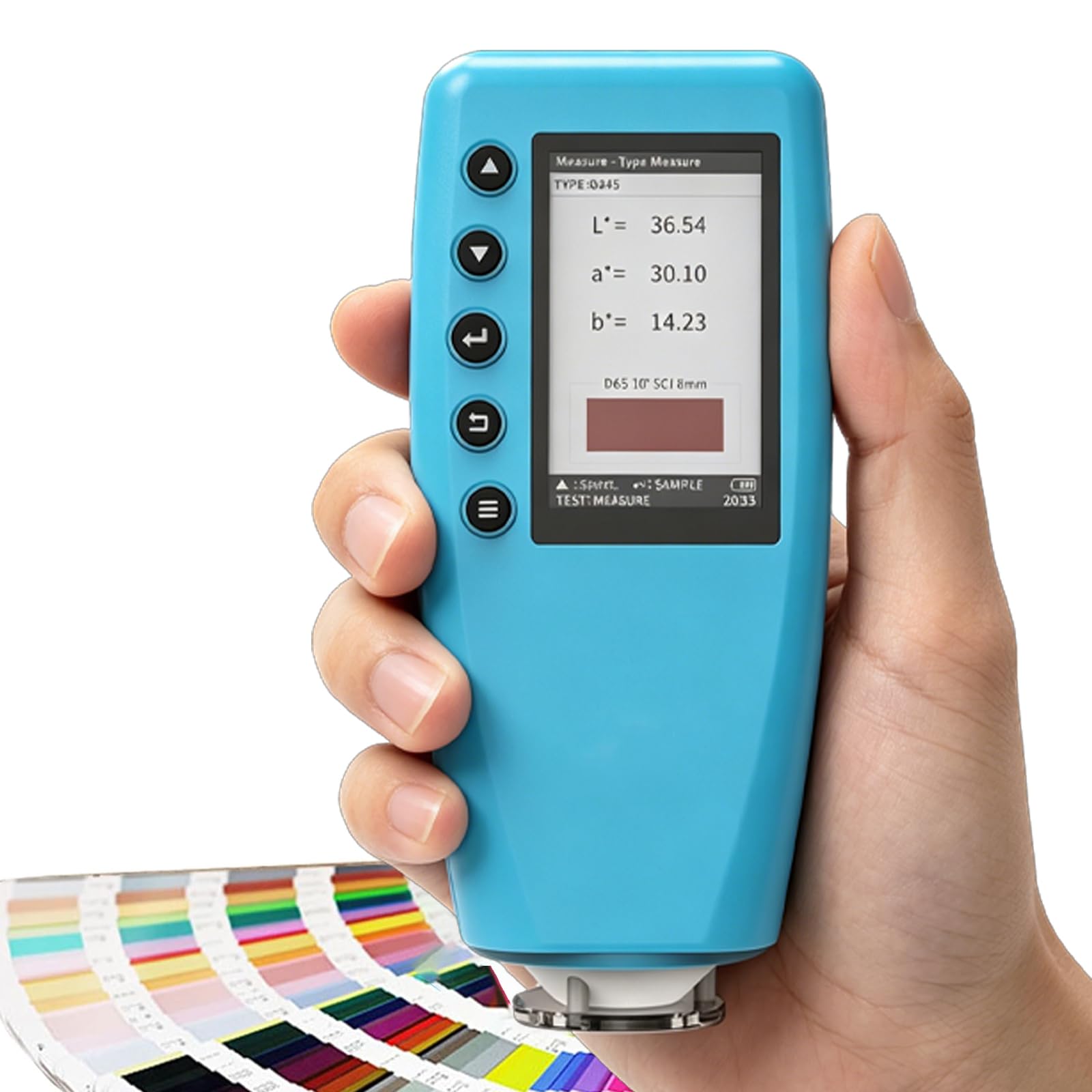 WLSYX Digital Colorimeter Color Tester, Handheld Color Difference Meter With 4mm Aperture And 2.8inch Screen, Automatic Calibration And Accuracy 0.01, For Industrial Color, Textile, Printing