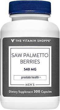 The Vitamin Shoppe Saw Palmetto Berries 540MG 300 Capsules 300 Capsules