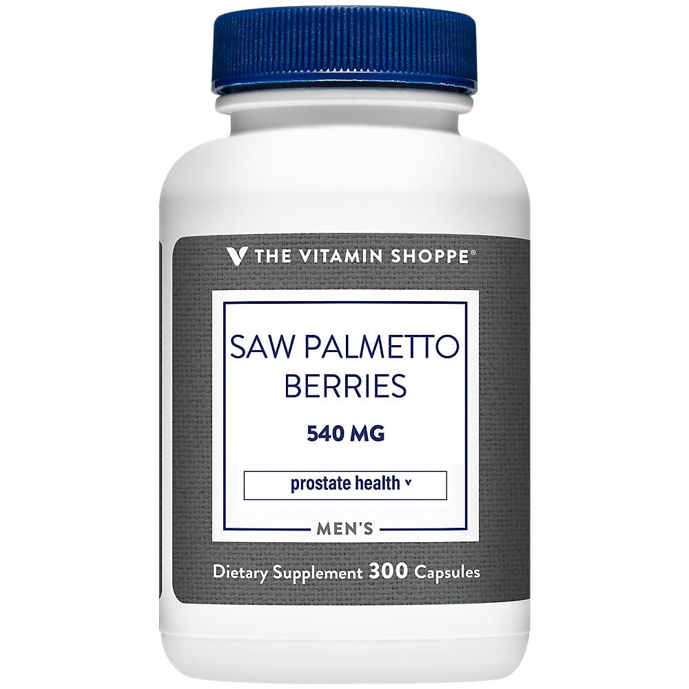 The Vitamin Shoppe Saw Palmetto Berries 540MG (300 Capsules) (300 Capsules) 300 Count (Pack of 1)