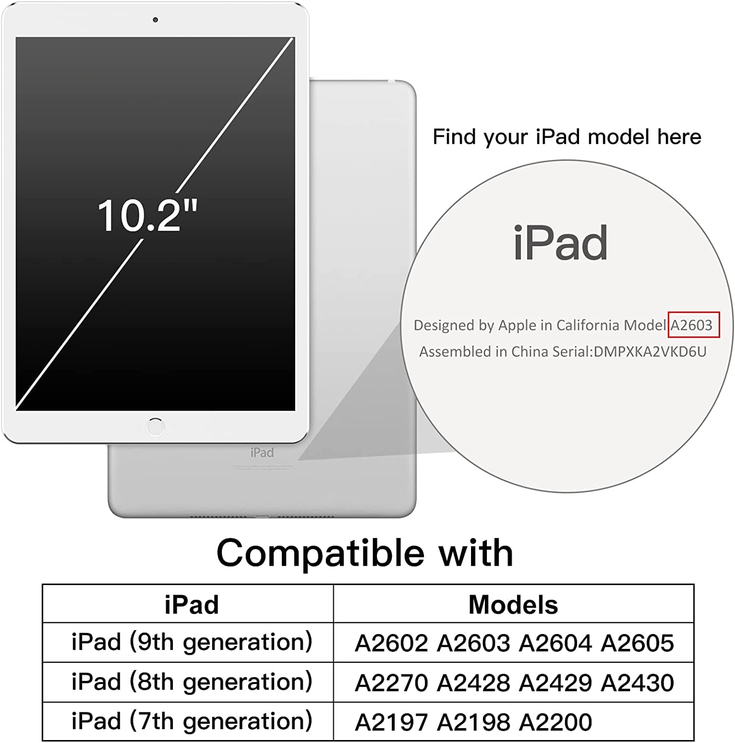 SwooK Case with [Pencil Holder] Smart Cover With Transparent Back ( Soft Edge ) for iPad 10.2 inch iPad 9th 8th 7th Generation 10.2" iPads 2021 2020 2019 Launch A2603 A2604 A2605 A2270 A2428 A2429 A2430 A2197 A2198 A2200 Flip Cover Case — Amazon image 2