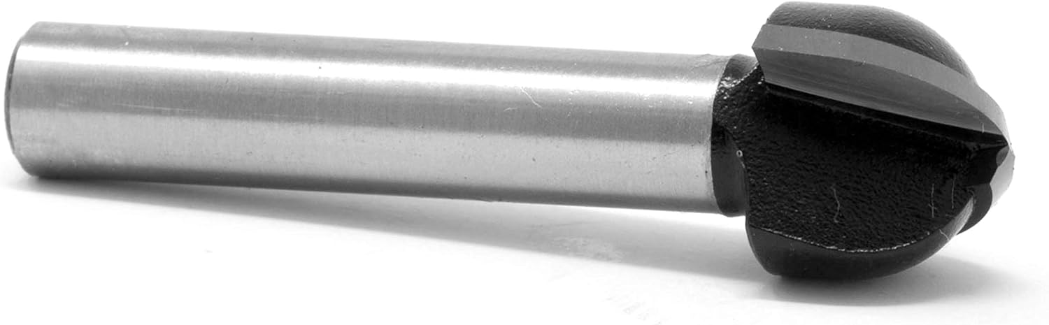 WEN RB202CB 1/2 in. Core Box Carbide-Tipped Router Bit with 1/4 in. Shank