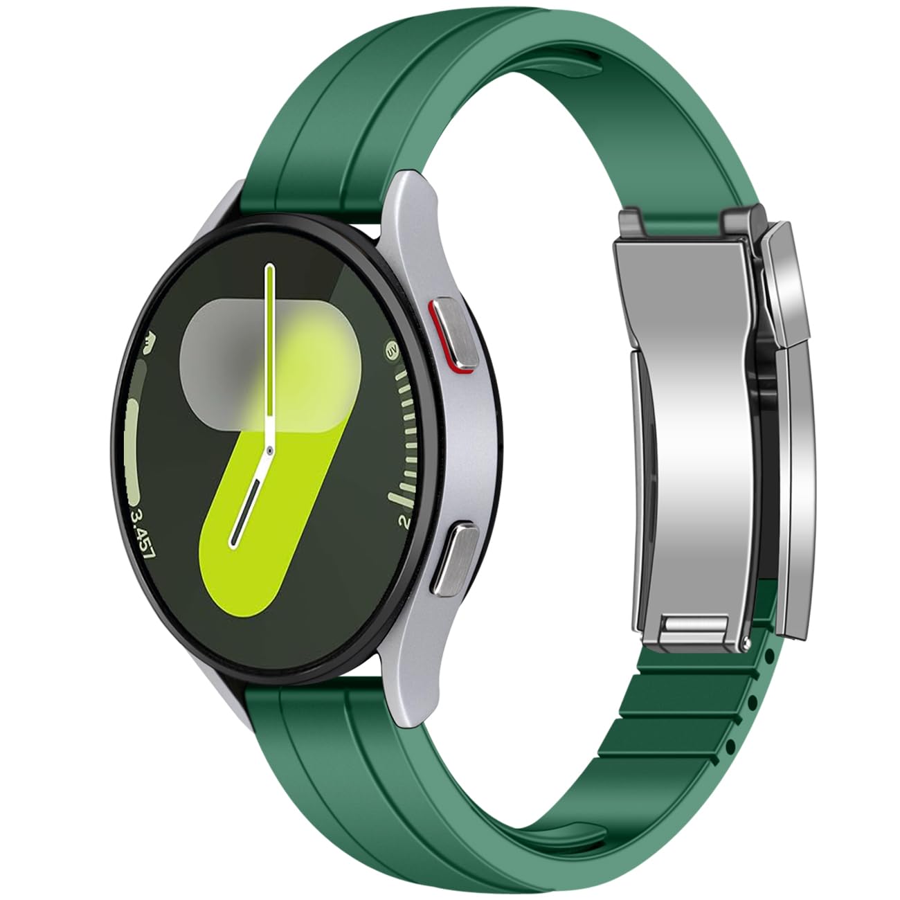 Juntan Bracelet de montre en caoutchouc compatible avec Galaxy Watch 7 6 5 4 40/44 mm, FE 40 mm, Galaxy Watch 5 Pro 45 mm, Watch 6 4 Classic 42/46/43/47 mm, bracelet de sport en silicone TPU de 20 mm