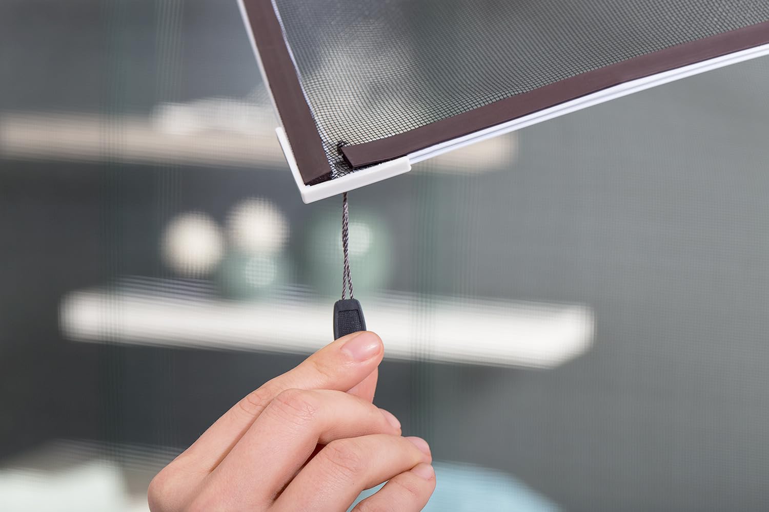 empasa Fliegengitter Magnet Fenster 'EASY 2.0' selbstklebendes Magnetfenster Insektenschutz flexibler Magnetrahmen mit umlaufendem Magnetstreifen, Farbe:weiß, Größe:60 x 80 cm