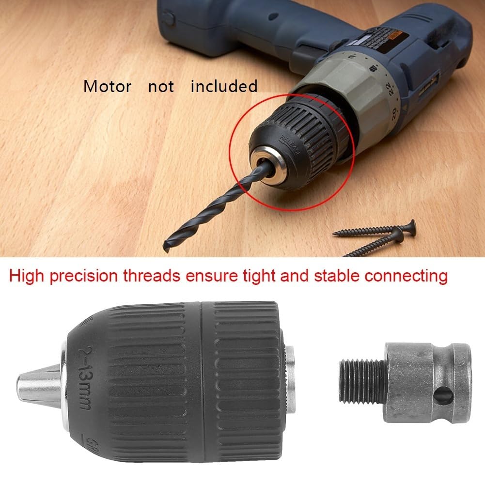 Adapter gwintu 1/2" i zestaw do konwersji uchwytu wiertarskiego bezkluczowego - zakres mocowania 2-13 mm dla kluczy udarowych