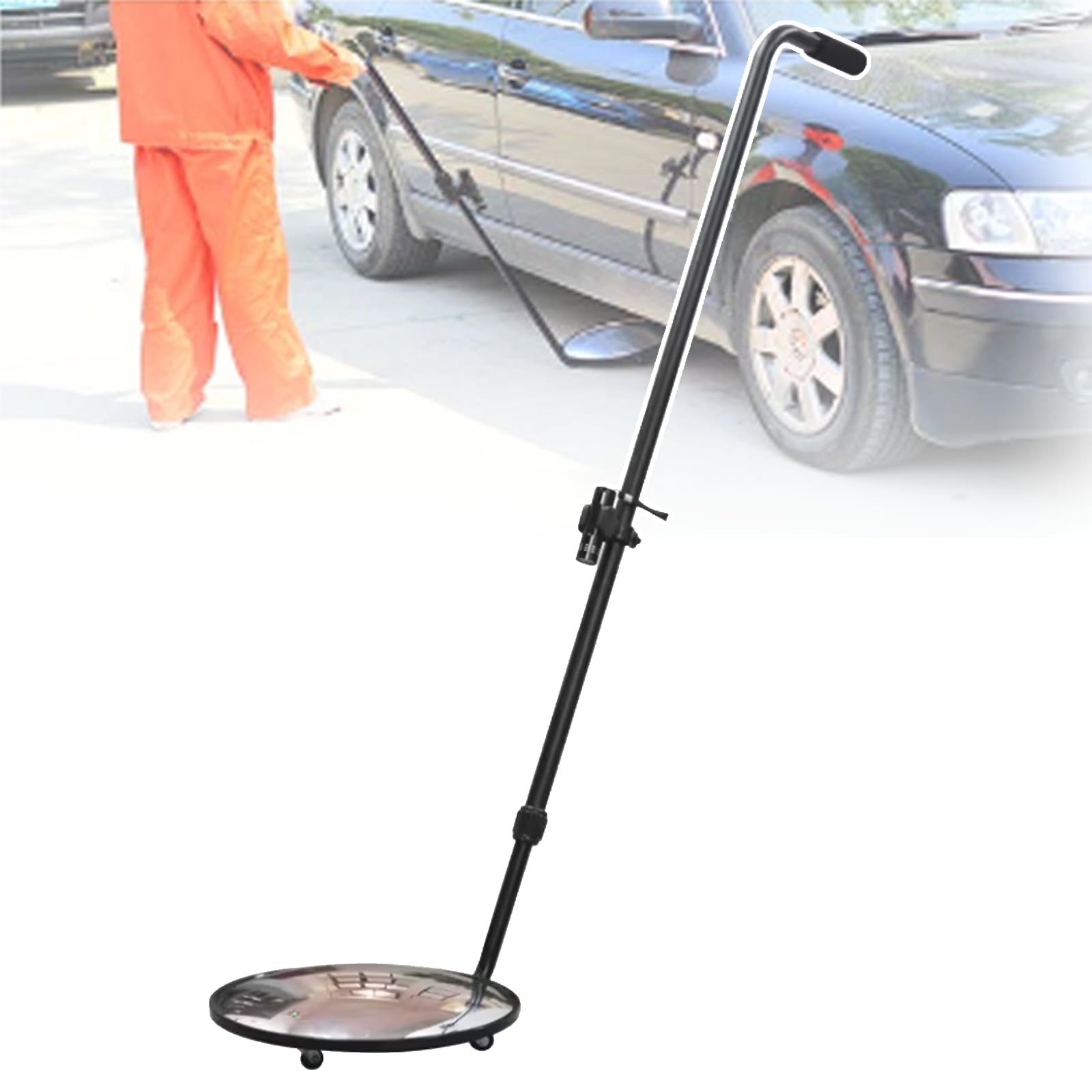 YNIYUJKL Under Vehicle Inspection Mirror, Acrylic Convex Safety Mirror,With Led Flashlight,For Underground, Roofs, And Above Shelves