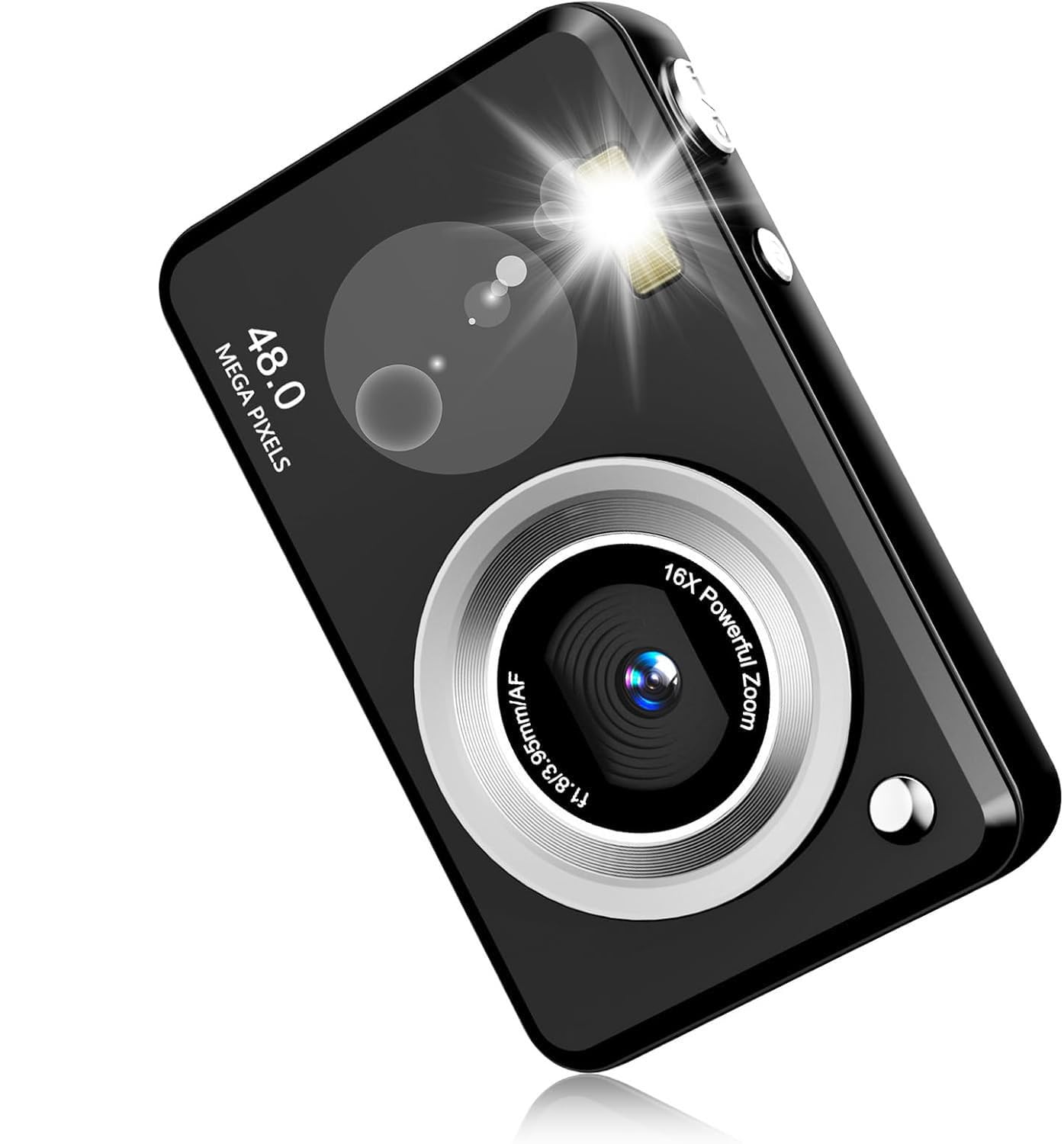 Digitalkamera FHD 1080p,48MP Fotokamera 16X Digitalzoom Kamera, Mit 1300 mAh Akku, 2,4" LCD Bildschirm, Kinder Digitalkamera/Kinderkamera Kinder.
