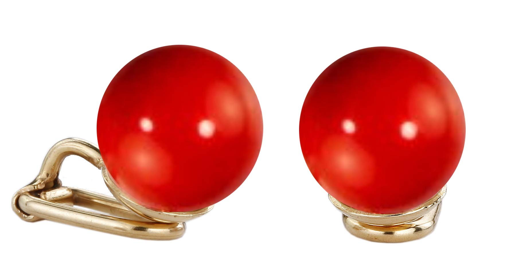Traveller Orecchini a clip da donna – perle da 10 a 12 mm – diversi colori