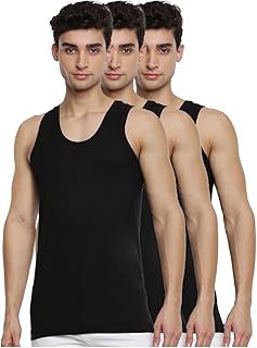 ramraj cotton Ramraj Men's Cotton Pack of 3 Solid Sleeveless Round Neck with Extended Length for Easy Tuck-picture-44