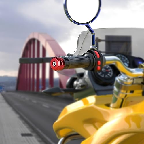 Miniatura 7 de Dannisly 2 extremos para manillar de motocicleta, tapas deslizantes de barra de mango de 0.866 in, tapones de peso, tapones de aluminio para extremo