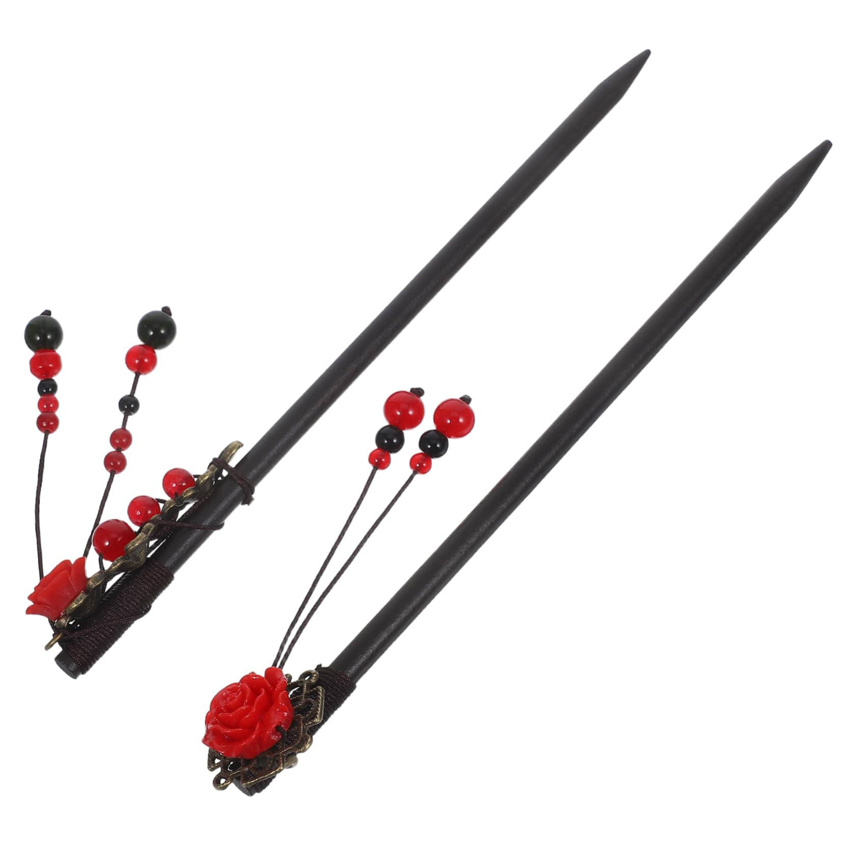 Photo 1 of Healvian 2Pcs Ancient Style Hair Sticks Hair Pins for Buns Forks Elegant Accessories for Daily and Party Hairstyles 7.08 Inch