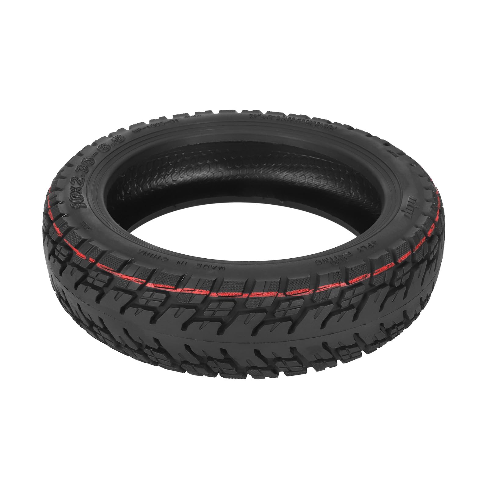 10x2,30-6,5 Offroad Tubeless Reifen für NIU KQi2/KQi2 Pro Elektroroller Zubehör Vorne/Hinten Verschleißfester Vakuumreifen rutschfeste Dicke Reifen Ersatzräder Ventil (1 Stück)