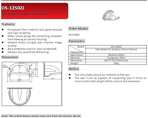 Miniatura 4 de SDS DS-1250ZJ - Cubierta universal para cámara de exterior NestRingArloDomeBullet (1 unidad, negro)