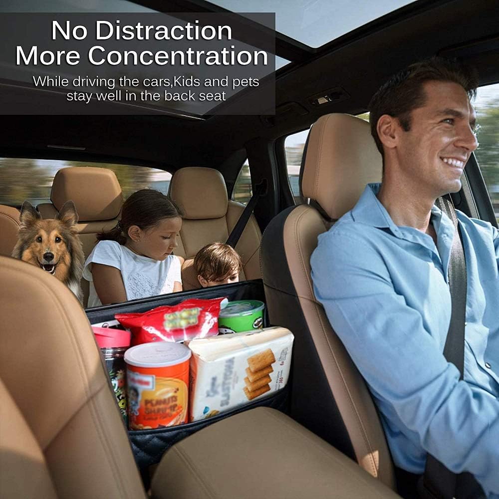 Car Handbag Holder,Purse Holder for Car,Car Net Pocket Handbag Holder,Car Organizer Front Seat,JISON Car Storage Organizer between Seats,Large Capacity Car PU Leather Storage for Purse and Bag Photo