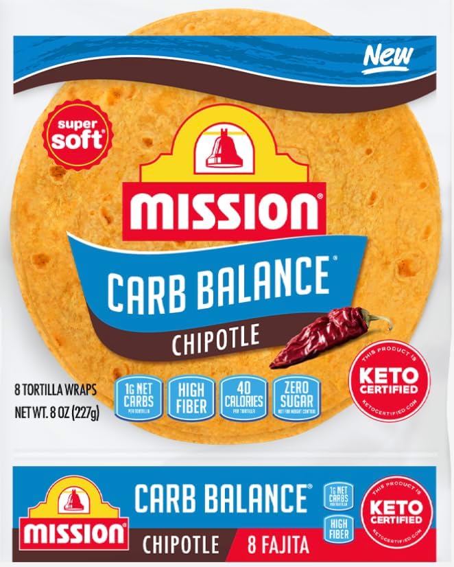 Mission Carb Balance Fajita Chipotle Tortillas, Low Carb