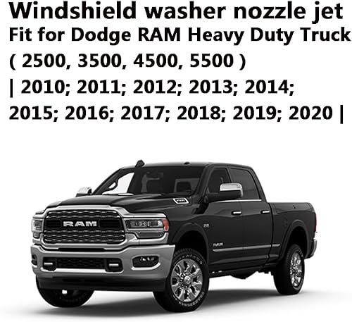 Miniatura 4 de 4805742AC - Boquillas de limpiaparabrisas prémium aptas para Dodge RAM 1500-5500 Truck 2009-2021  MagnumCharger 05-10  Chrysler 300 (05-10),
