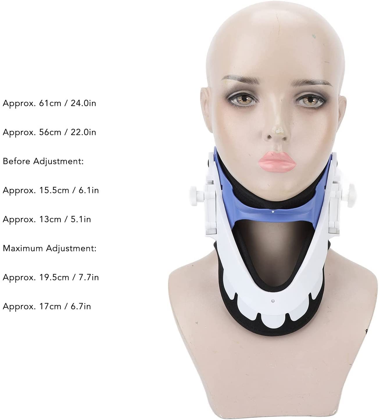 Collarín Cervical, Soporte de Cuello de elevación Ajustable rígido Que Alivia el Dolor y la presión en la Columna Vertebral, inmovilizador de vértebras, Dispositivo para aliviar el Dolor de