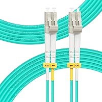Vista 9 de Cable de conexión de fibra óptica, OM3 30 metros/98 pies LC a LC, cable de fibra óptica LSZH 10GB/40GB multimodo dúplex 50/125um, opciones