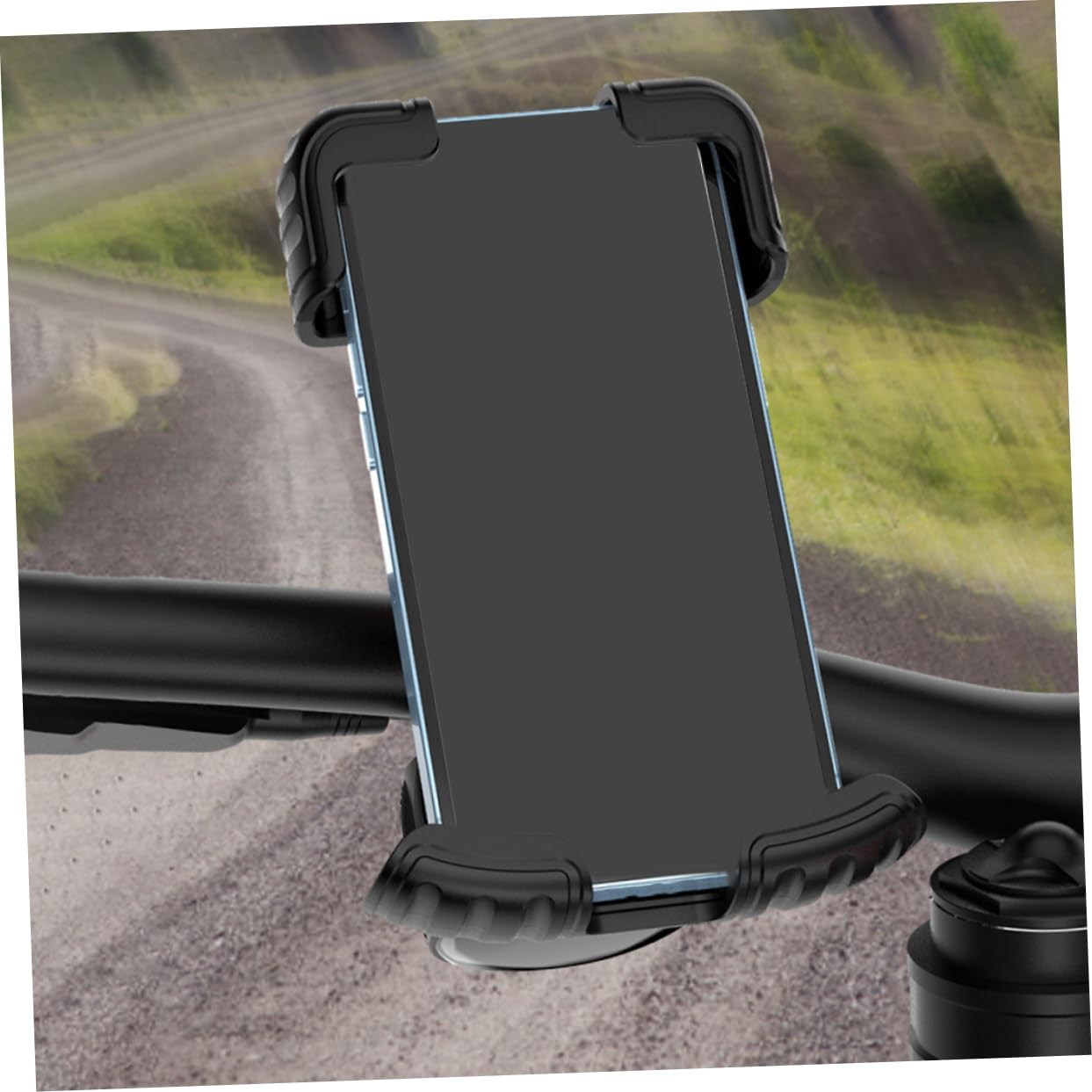 Angoily 4piezas Soporte De Teléfono Móvil para Bicicleta y Scooter Antideslizante y Resistente Vibraciones Montaje Manillar Compatible Smartphones Instalación