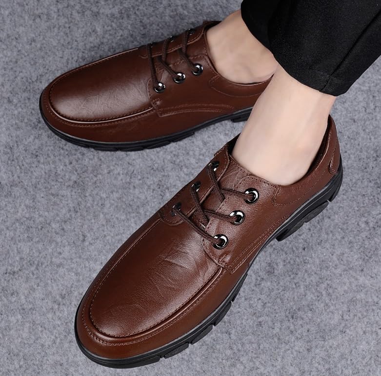 Men's Oxford Dress Shoes Lace-Up Classic Formal Business Casual Modern Comfortable Leather Tuxedo Shoes3