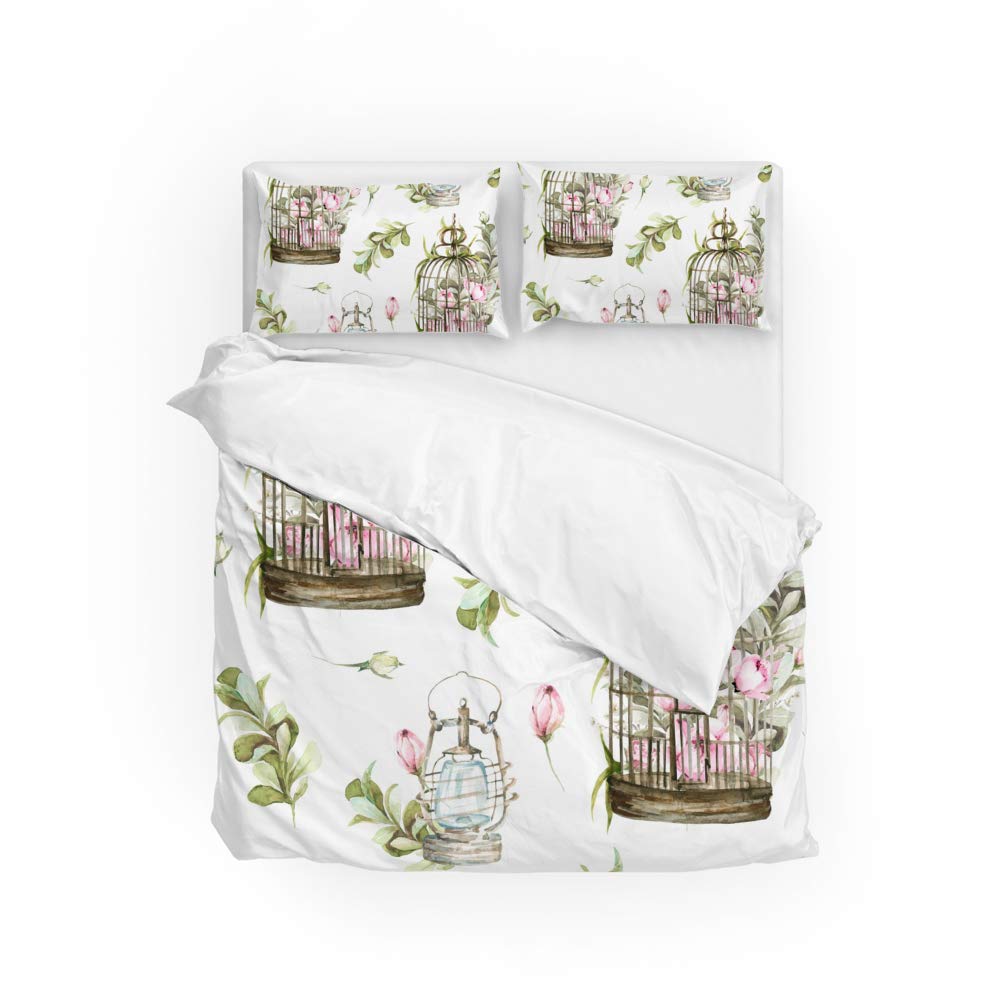 Housse de couette rose anti-plis en polyester doux pour en finir avec le linge de lit rêche