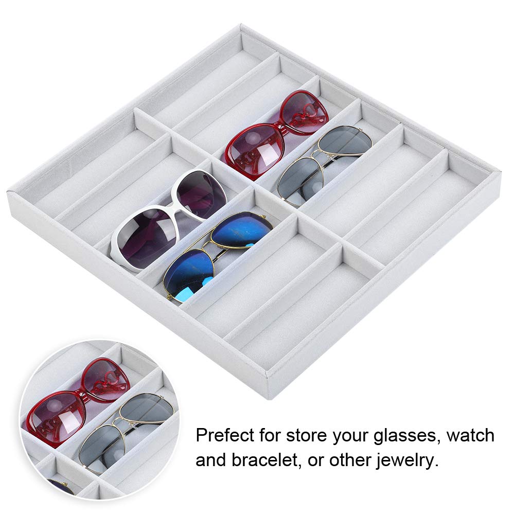 Okulary witryna, okulary przeciwsłoneczne, organizer, pudełko na okulary, pojemnik na okulary, okulary przeciwsłoneczne, regał magazynowy na biżuterię, zegarki, okulary przeciwsłoneczne show Tray