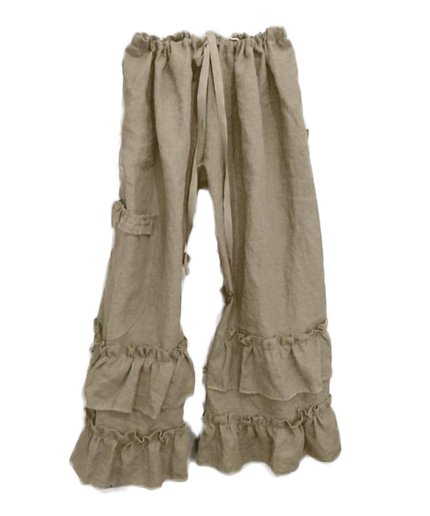Andongnywell Womens Elastic Waist Casual Pants Drawstring Stretchy Loose Baggy Long Lounge Pants with Pockets Trousers