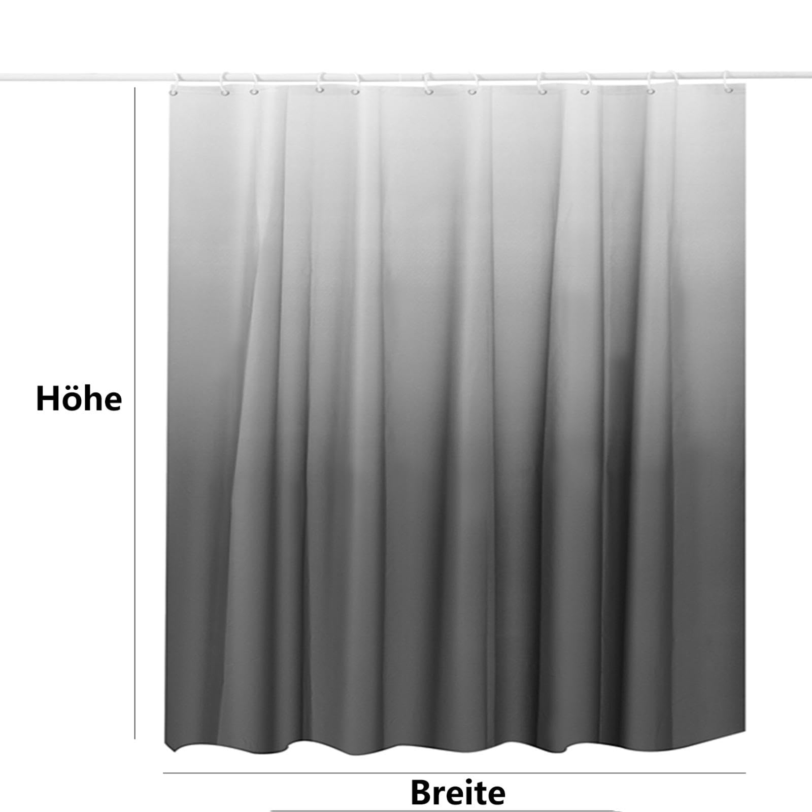 Rideau de douche imperméable, tissu anti-moisissure, lavable, comprend des crochets, parfait pour la salle de bain et séparateur de pièce