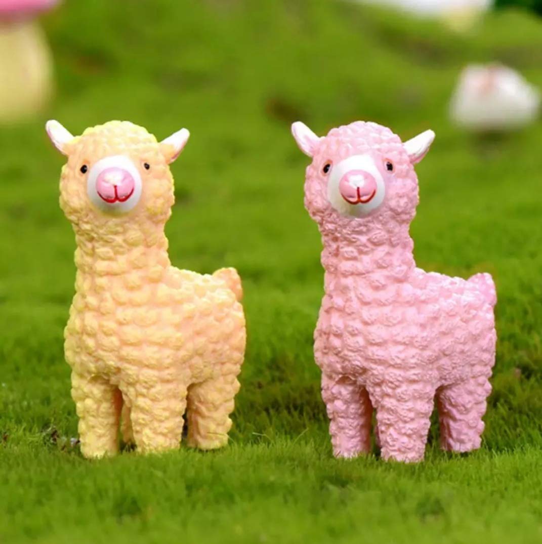 Polyresin Sheep - (Set of 2) for Fairy Garden/Bonsai Decor/Planters/Terrerium Decor/Home Decor/Kids Room/Outdoor/Garden Decor and Best for Gifting