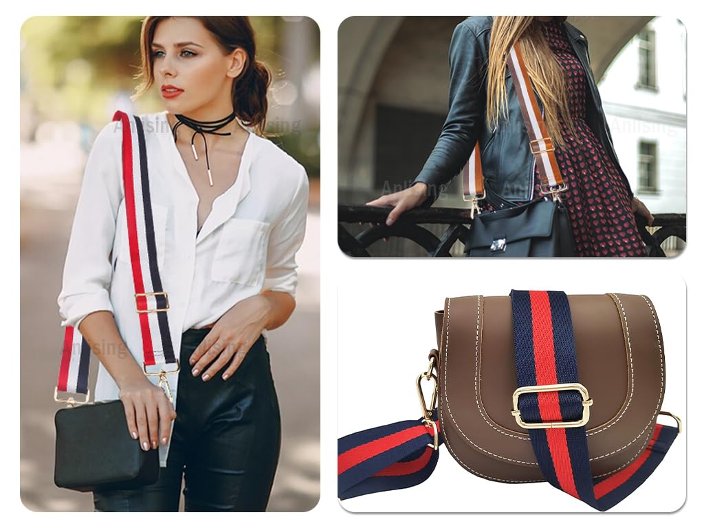 Bandoulière Réglable Pour Sac – 75 à 130 Cm – Mousquetons Rotatifs – Polyester Durable – Pour Sac à Main, Voyage, Appareil Photo