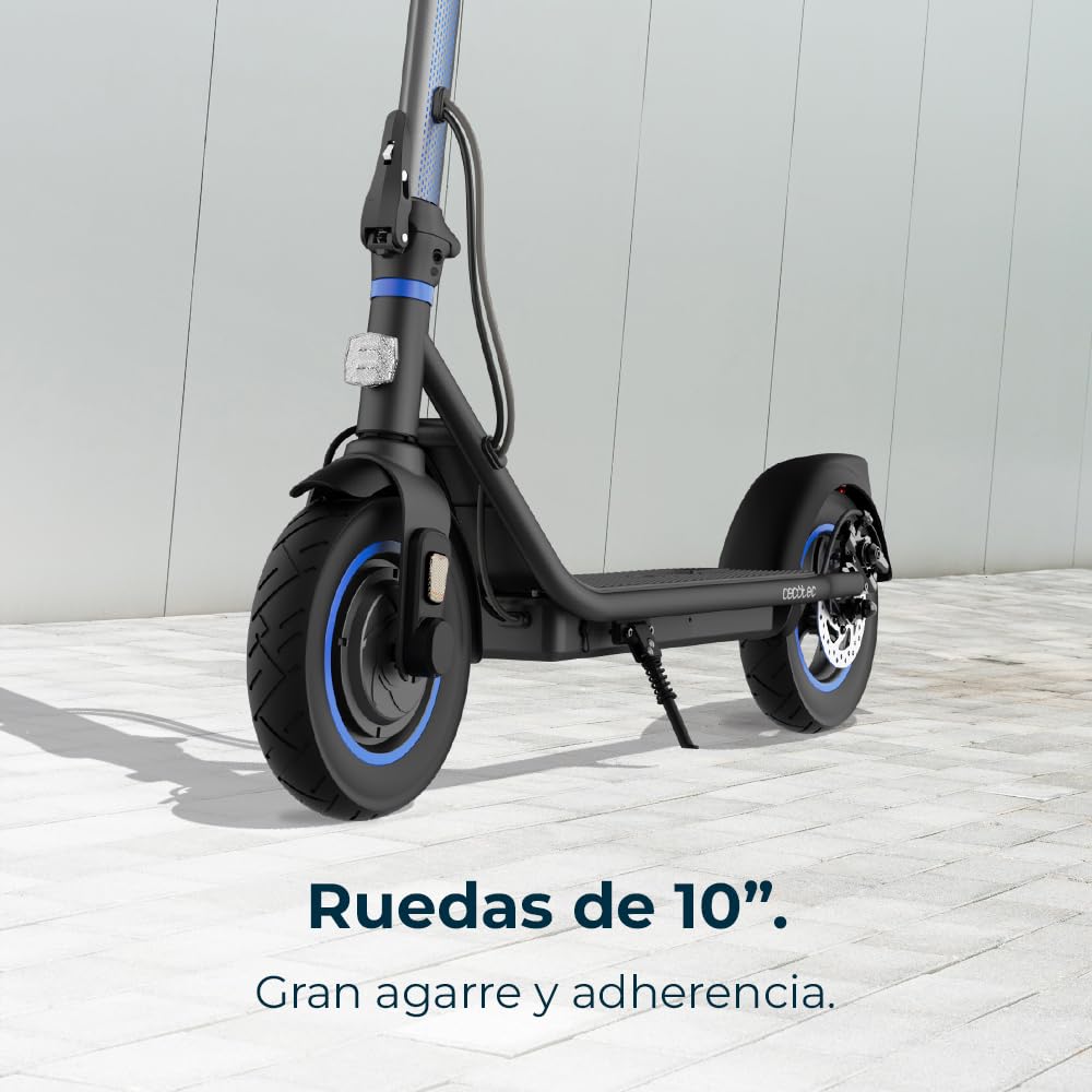 Cecotec Patinete Eléctrico Homologado con App Bongo D20 XL Connected. Potencia Máxima de 630W, Autonomía de hasta 20km, Ruedas de 10”, Supera Pendientes, Freno Delantero y Trasero