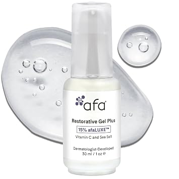 afa Restorative Gel Plus 15% Advanced Exfoliating Gel with afaLUXETM, Vitamin C & Dead Sea Minerals - For Brighter Skin, Smaller Pores, Smooth Texture & Fine Line Reduction, 1.0 fl oz