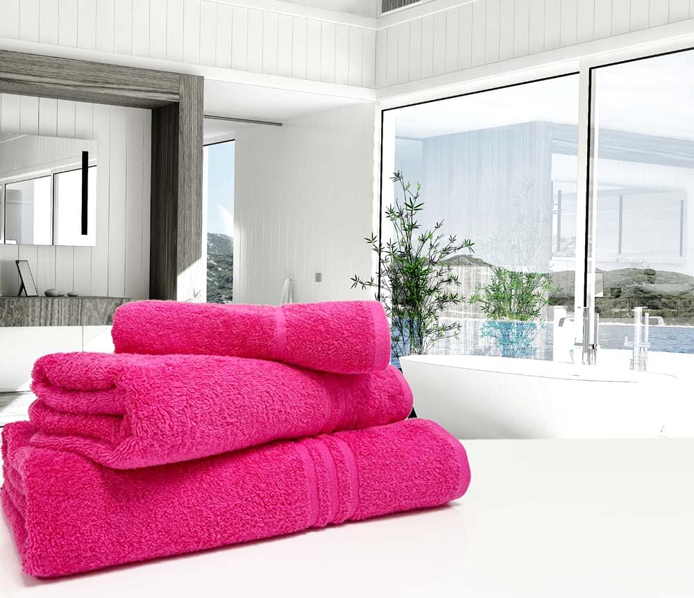 Blue Label 500gsm Plain Hot Pink Face Cloth - Pack of 6pcs (SEE SIZE OPTIONS)
