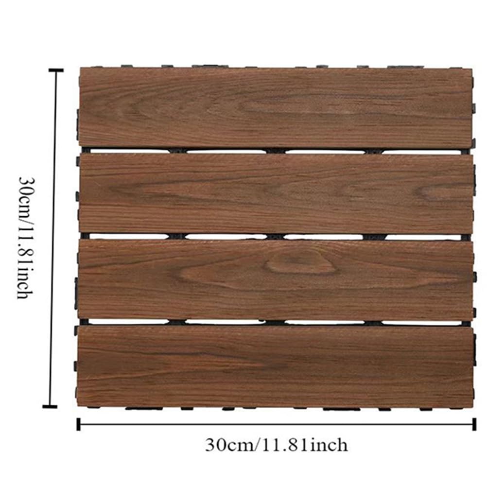 Piastrelle in Legno ad Incastro for Patio Esterno Multicolor 2/4/6/8/10 Pz