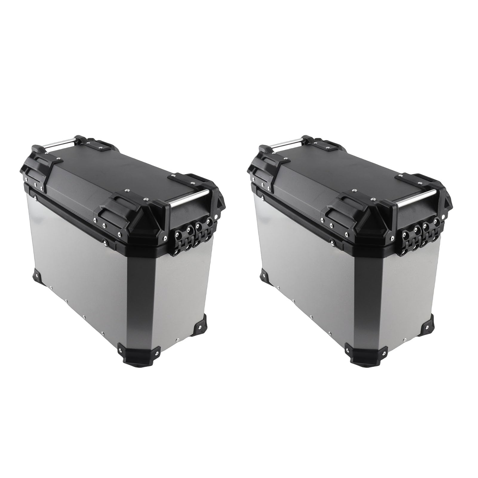 Acouto Kufer Boczny Motocykla ze Stopu Aluminium o Dużej Pojemności 35L, 2 szt. Twardego Sakwy z Zamkiem i Uchwytem R Boczny Kufer Motocyklowy Pudełko do Przechowywania Motocykla Twarde Siodełko